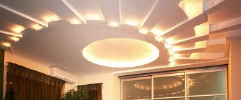 Layered Ceiling with Lighting Effects