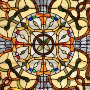 round-sharp-stained-color-glass-design